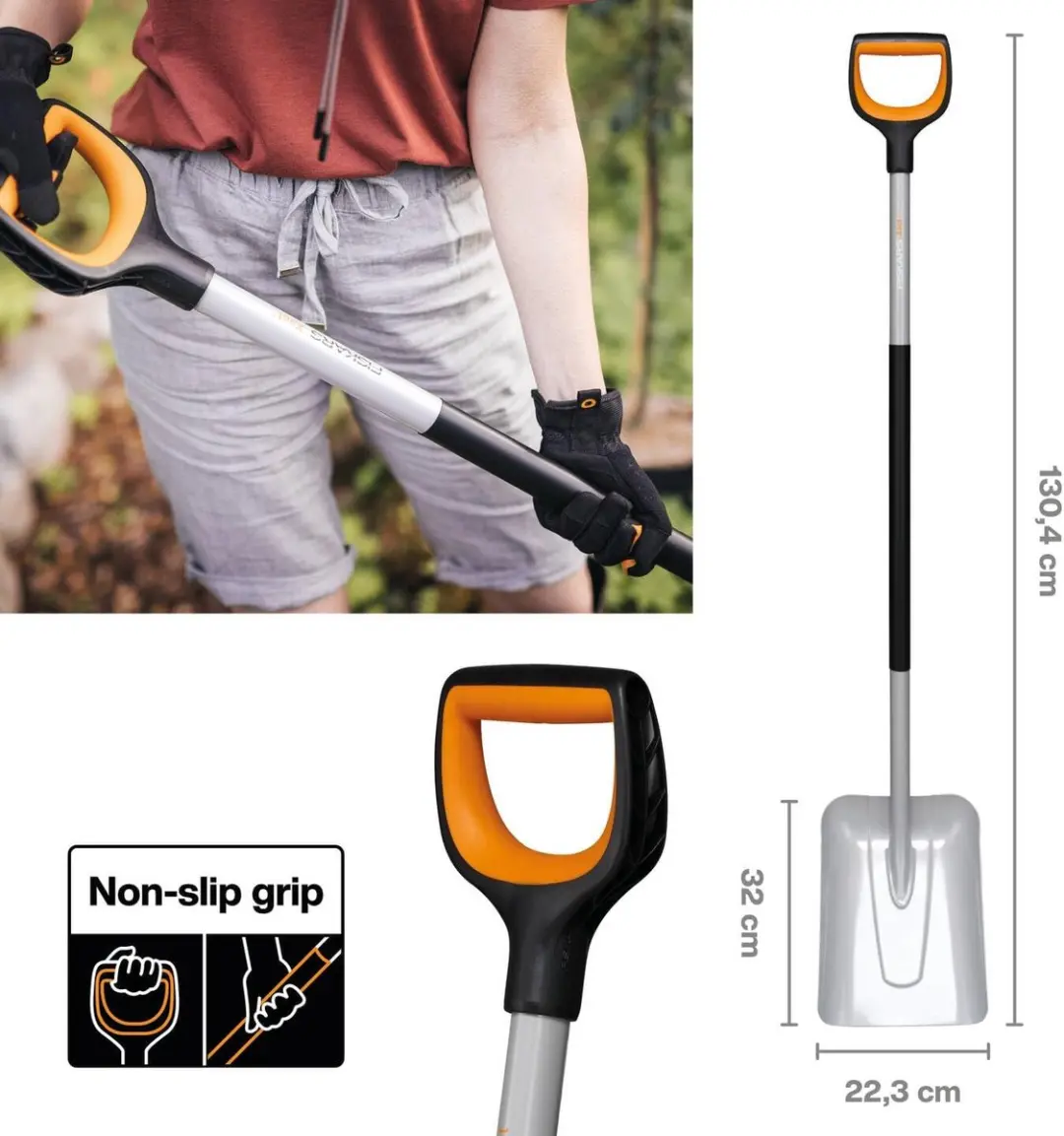Fiskars 1066731 Tuinschep - 223mm SoftGrip