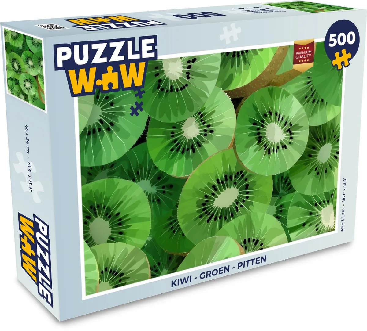 PuzzleWow Kiwi Legpuzzel 500 Stuks - Groen