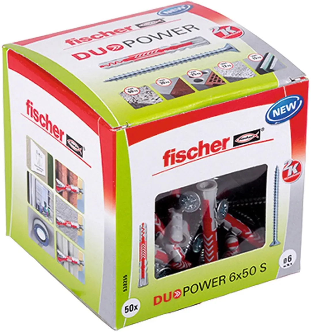 Fischer DuoPower 6x50 Schroeven - 50 Stuks