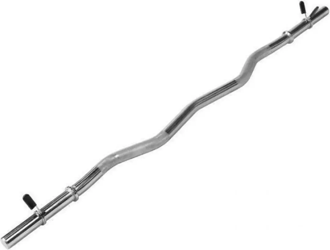 Gorilla Sports Lange Halterstang + EZ Curl Stang 30/31mm - Chroom