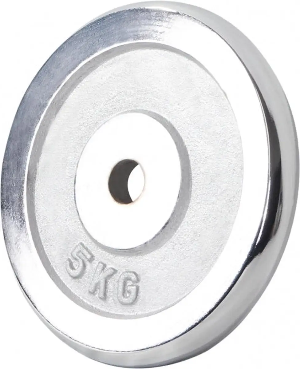 Gorilla Sports Halterschijven 30mm - 30kg - Chroom - 6x5kg