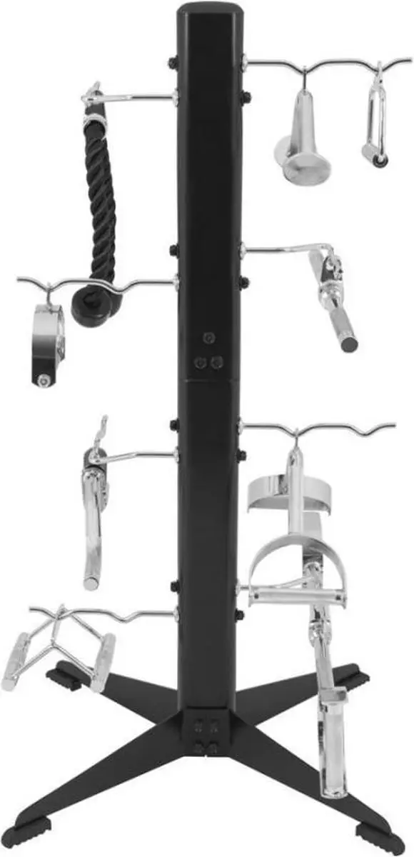 Gorilla Sports Trainingsgrepenrek 8 Houders - Zwart