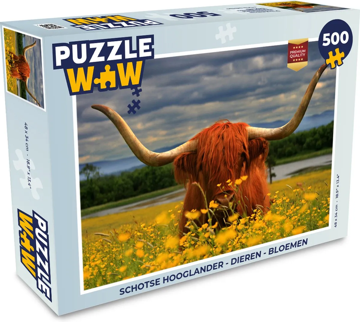PuzzleWow Schotse Hooglander Legpuzzel 500 Stuks