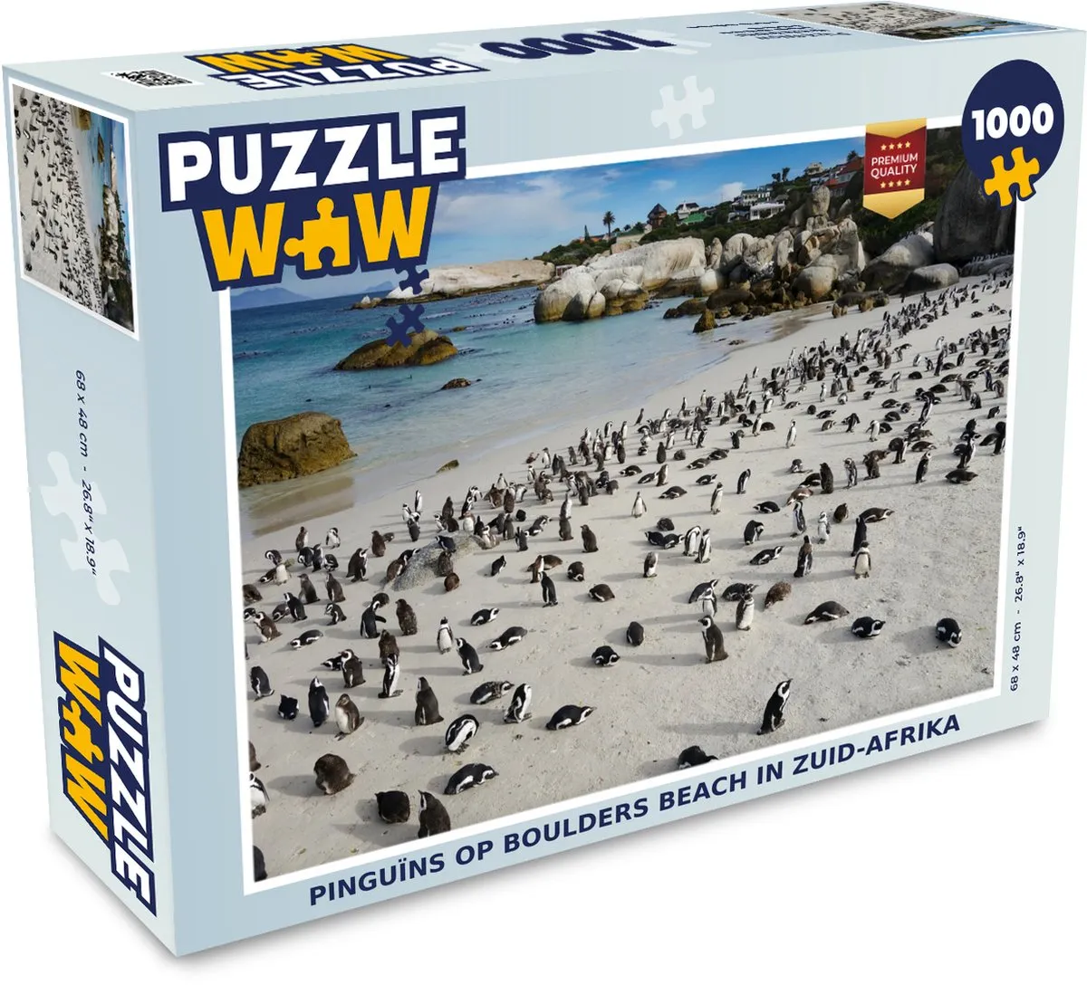 PuzzleWow Puzzel Pinguïns op Boulders Beach 1000 Stuks