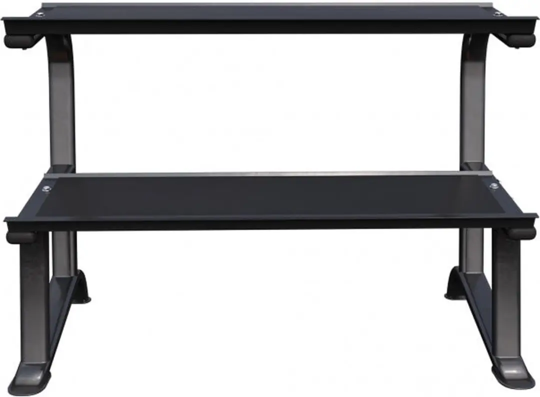 Gorilla Sports Halterrek Hexagon Staal - 14 Halters - Zwart - afbeelding 6 van 6