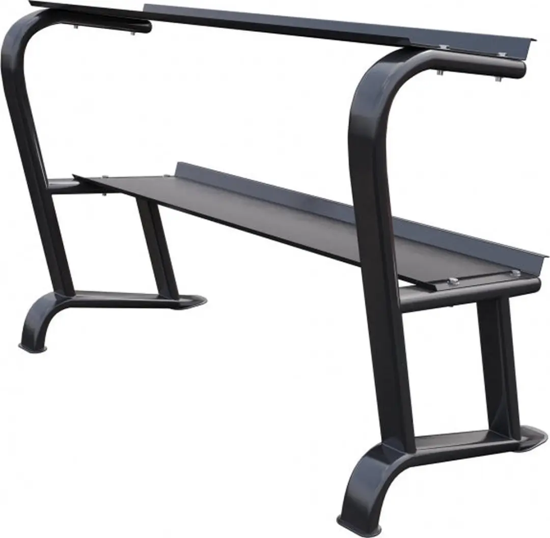 Gorilla Sports Halterrek Hexagon Staal - 14 Halters - Zwart