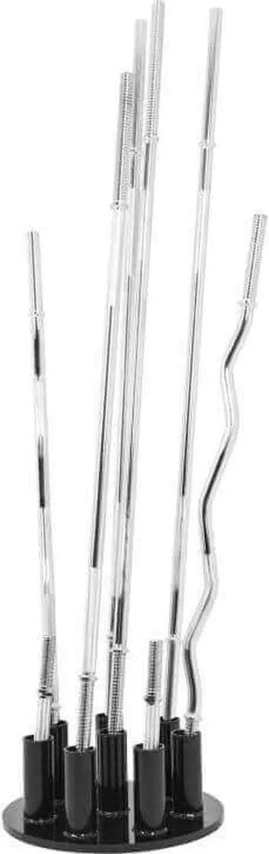 Gorilla Sports Barbell Standaard - 8 Halters - Zwart