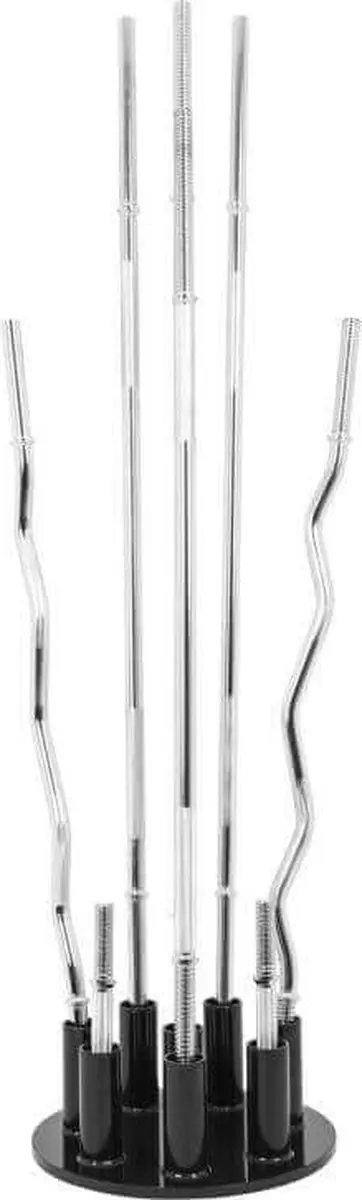 Gorilla Sports Barbell Standaard - 8 Halters - Zwart