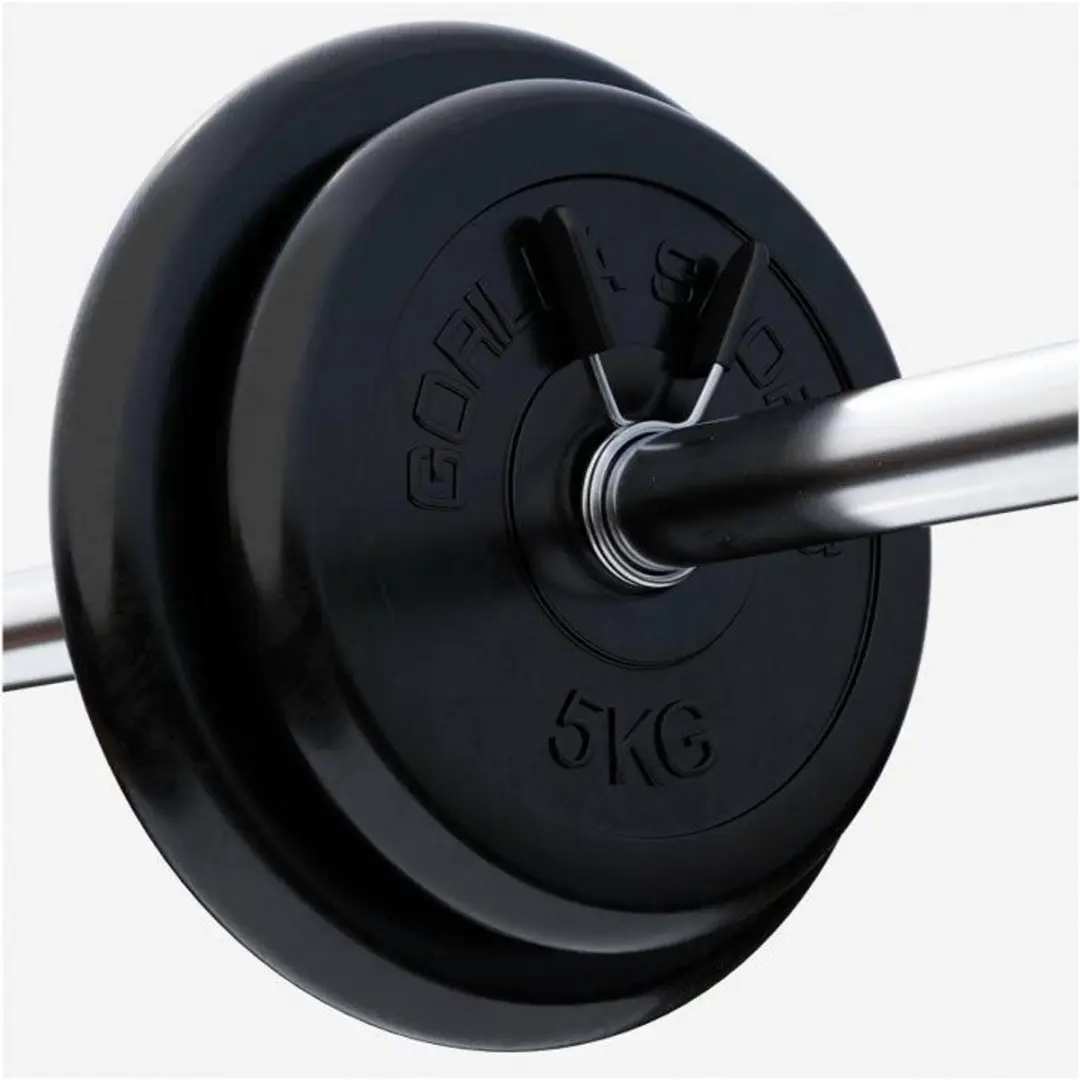 Gorilla Sports Halterschijven 30mm Set - 2x5kg & 2x10kg - Zwart