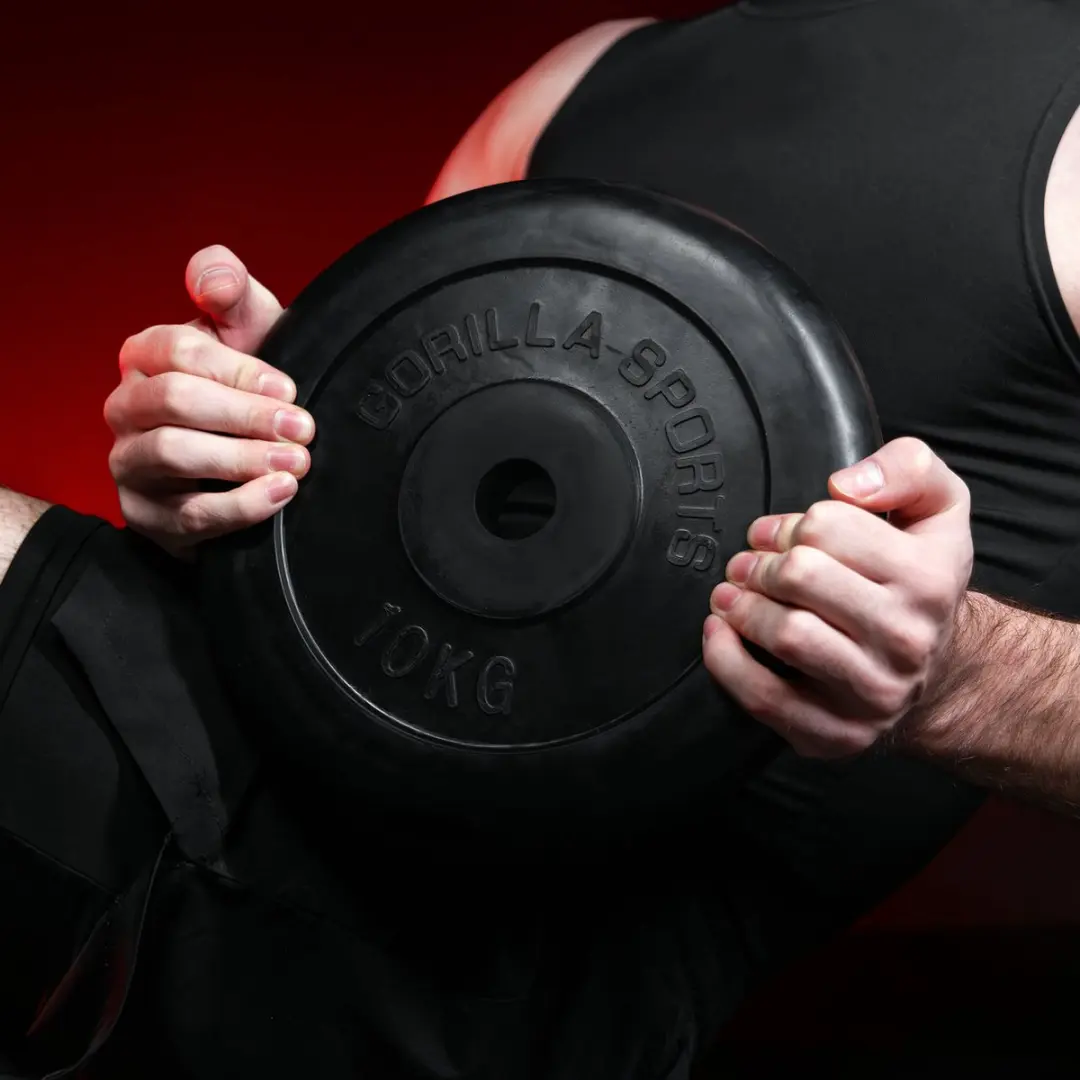 Gorilla Sports Halterschijven 30mm Set - 2x5kg & 2x10kg - Zwart