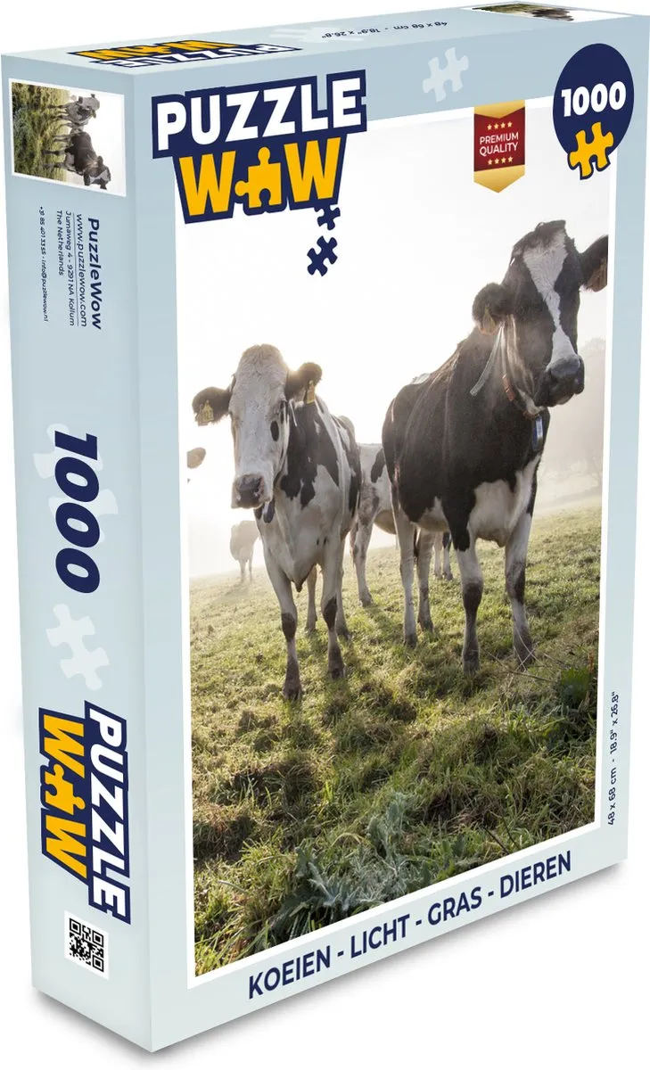 PuzzleWow Koeien Legpuzzel 1000 Stuks