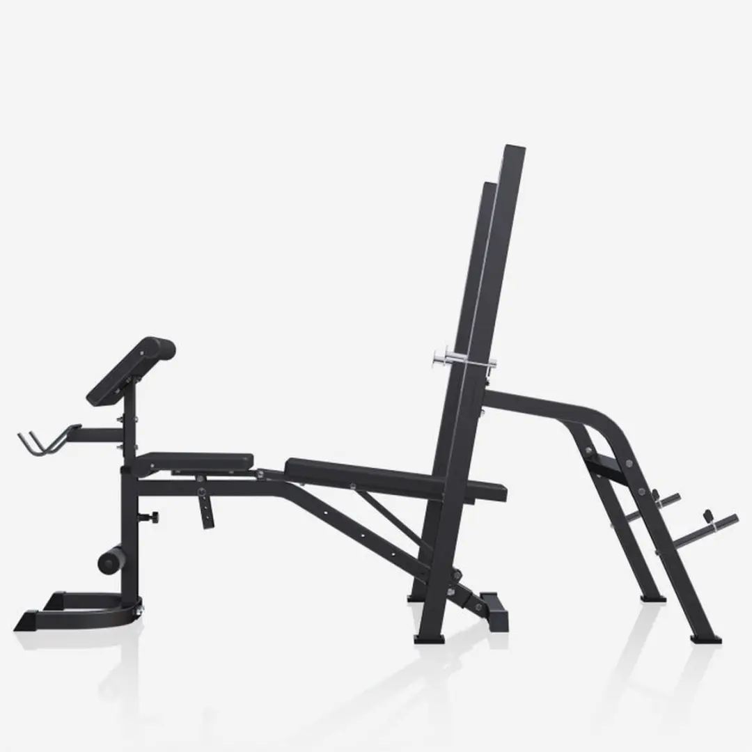 Gorilla Sports Halterbank met Squat Rack - 6 standen - Zwart