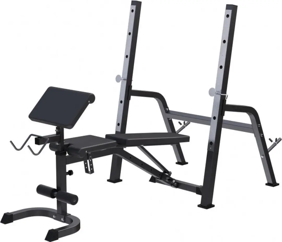 Gorilla Sports Halterbank met Squat Rack