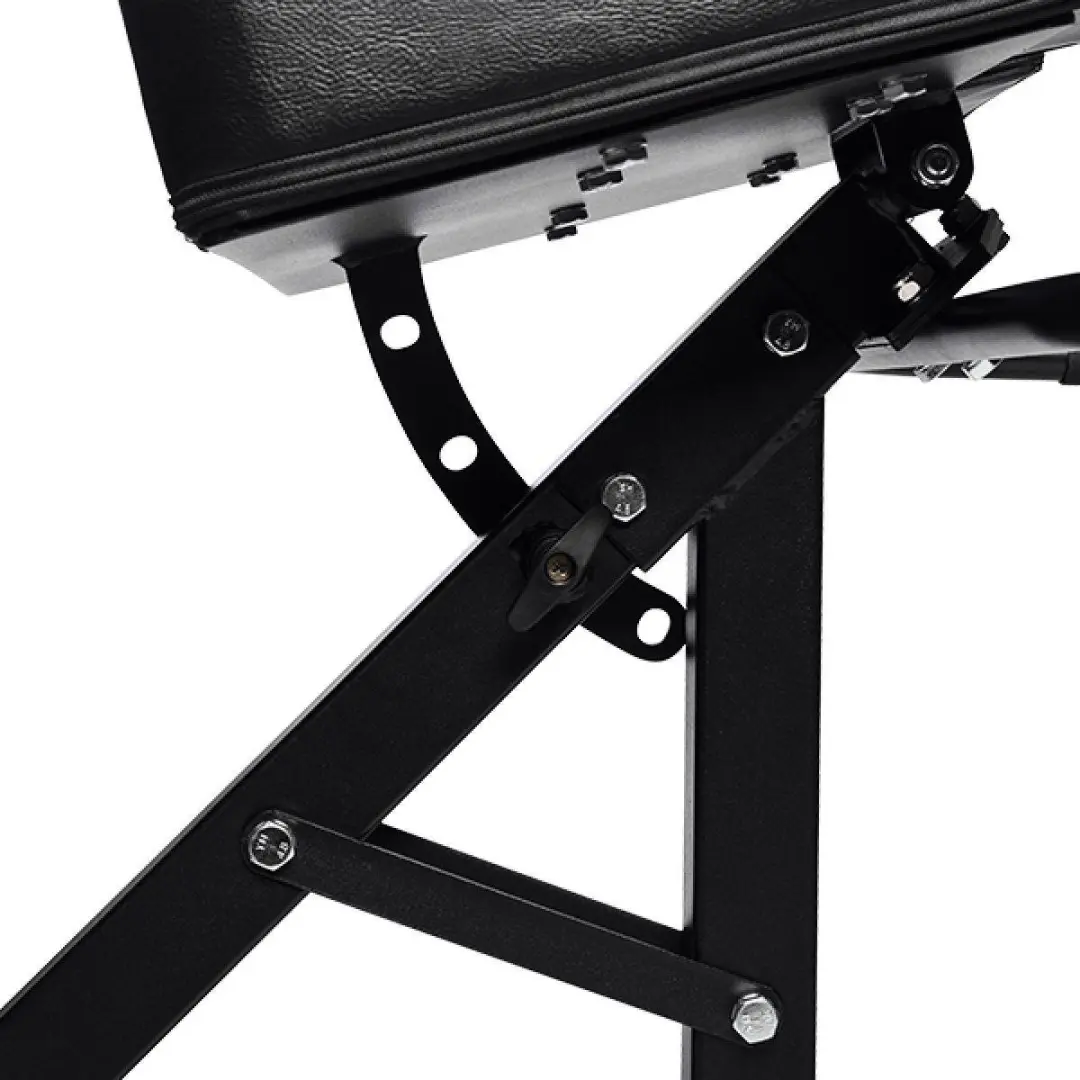Gorilla Sports Rugtrainer - Inklapbaar 200kg - 21 standen - Zwart