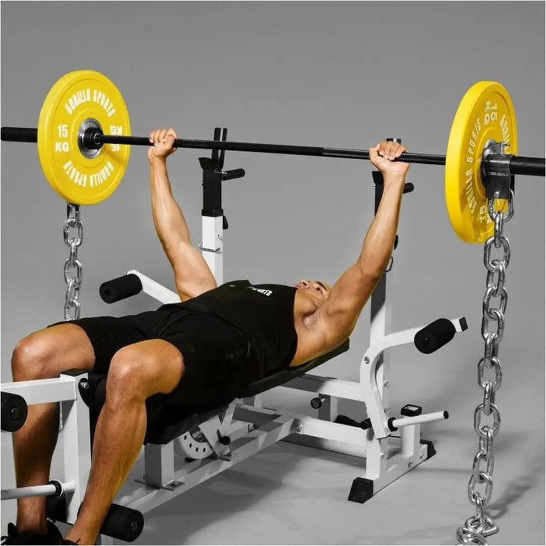 Gorilla Sports Bumper Plate 15kg - 50mm - Geel