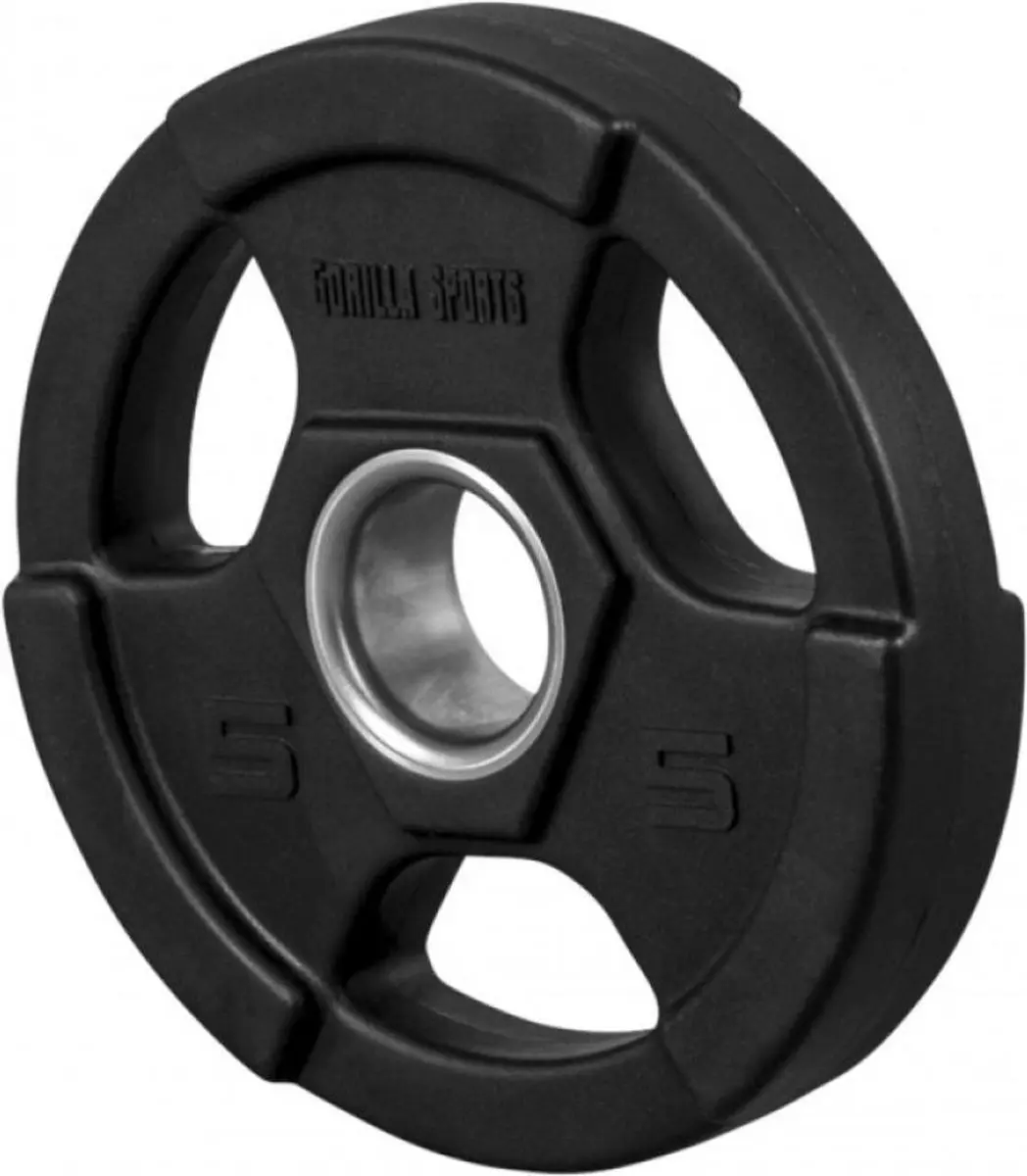 Gorilla Sports Halterschijf 5 kg - 50mm - Zwart