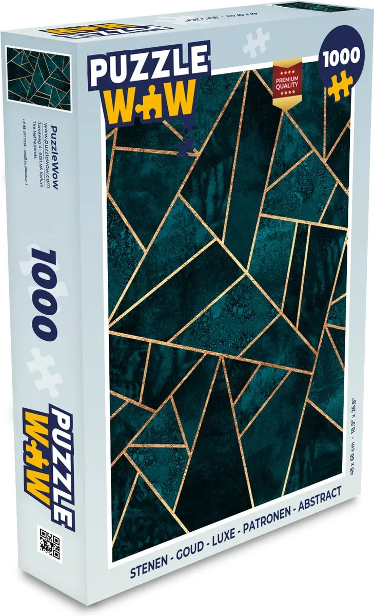 PuzzleWow Abstract Legpuzzel 1000 Stuks - Multicolor