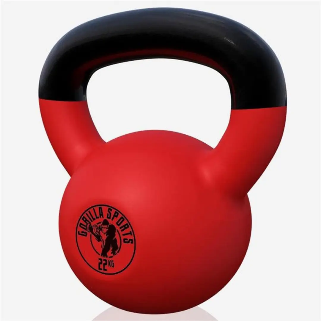 Gorilla Sports Kettlebell 22 kg - Rood