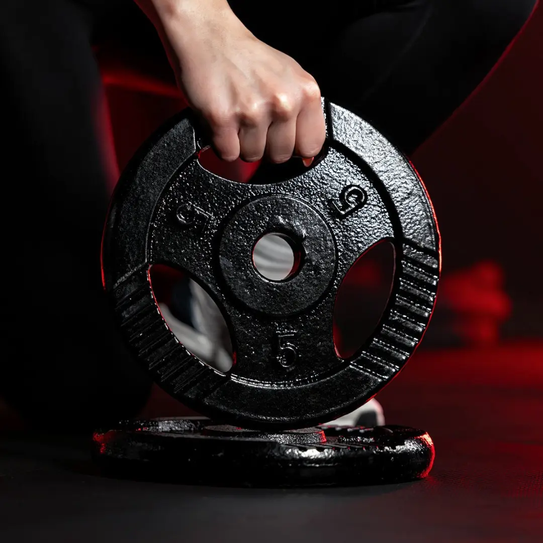 Gorilla Sports Halterschijf Gripper 30mm 20kg - Gietijzer Zwart