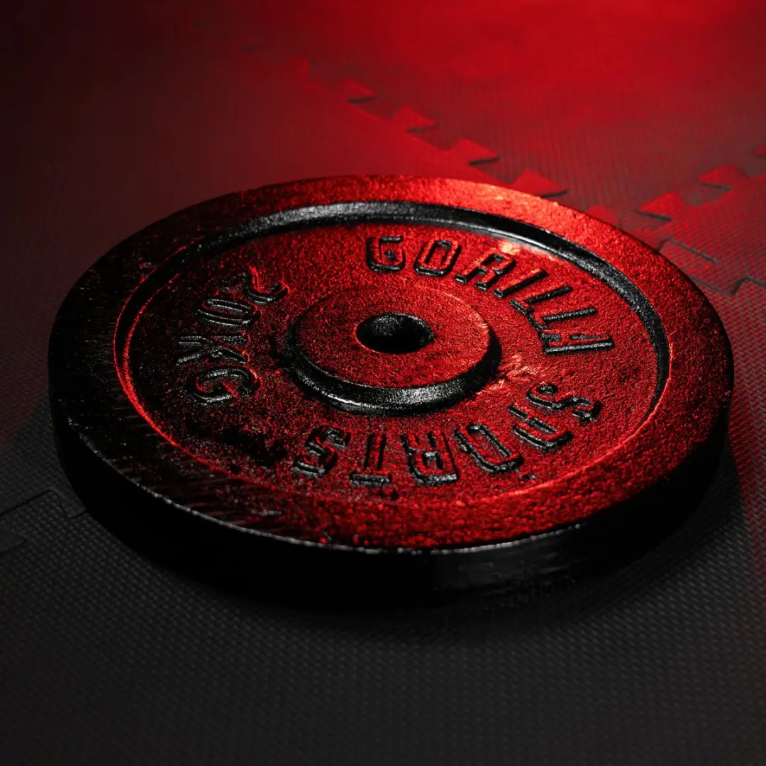 Gorilla Sports Halterschijf 30mm 30kg - Gietijzer Zwart