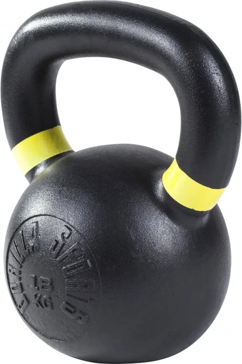 Gorilla Sports Kettlebell 16kg - Olympisch - Zwart