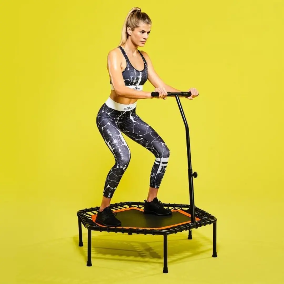 Gorilla Sports Fitness Trampoline 100cm - Oranje - Met verstelbaar handvat