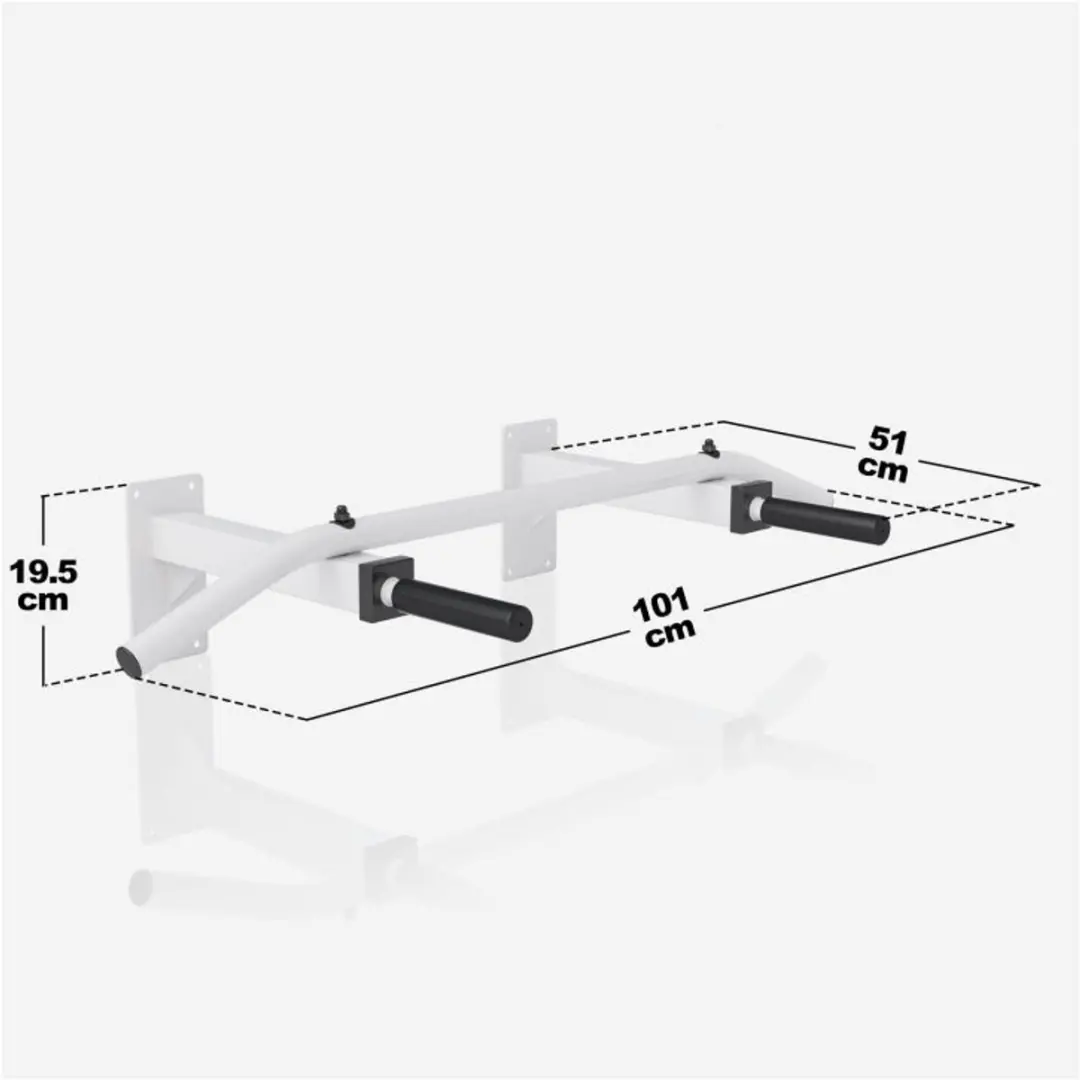 Gorilla Sports Optrekstang Wandmontage - Wit - afbeelding 6 van 6