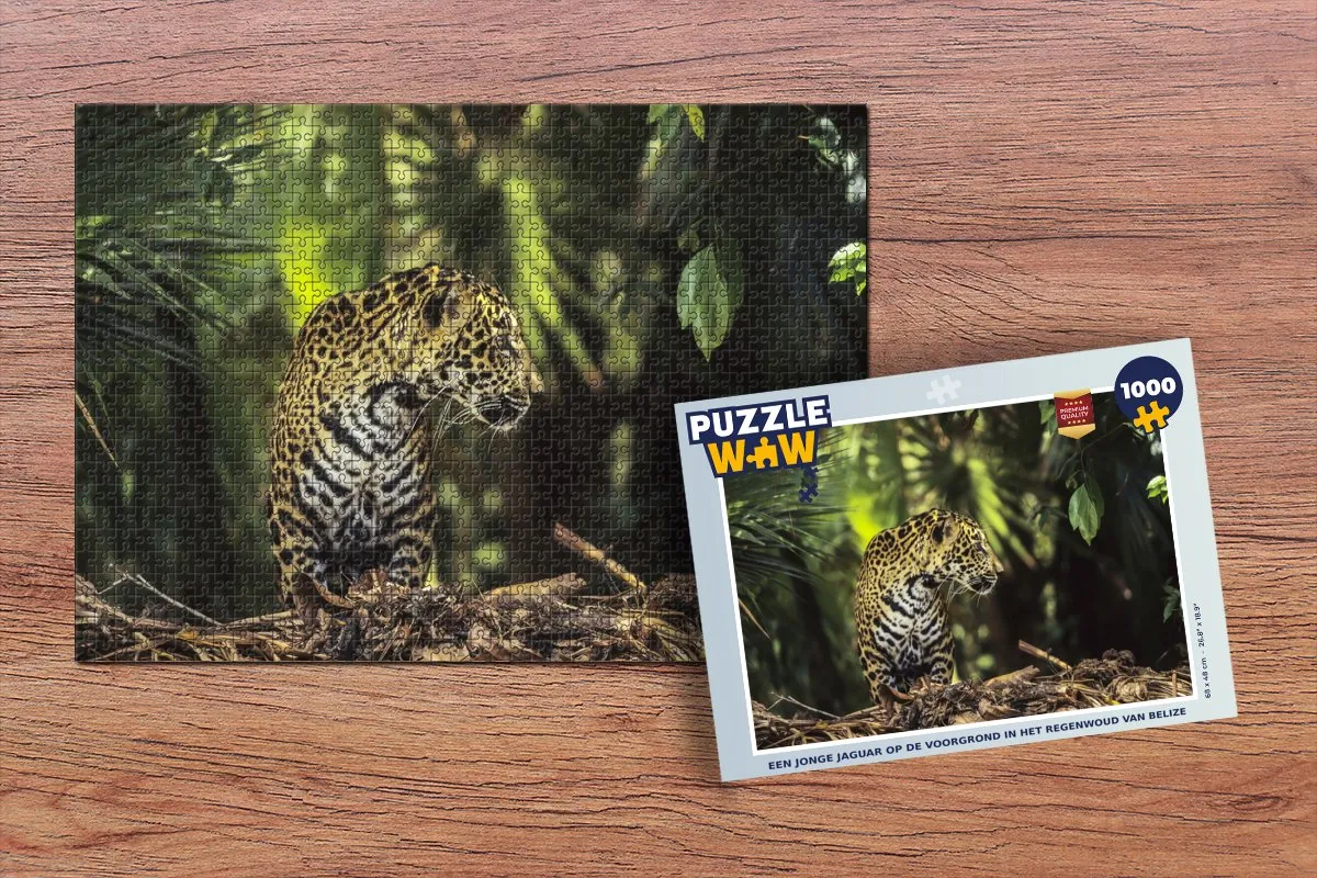 PuzzleWow Jaguar Jungle Legpuzzel 1000 Stuks