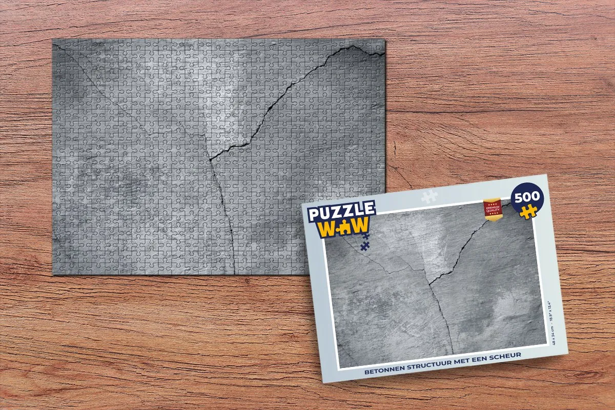 PuzzleWow Beton Scheur Legpuzzel 500 Stuks