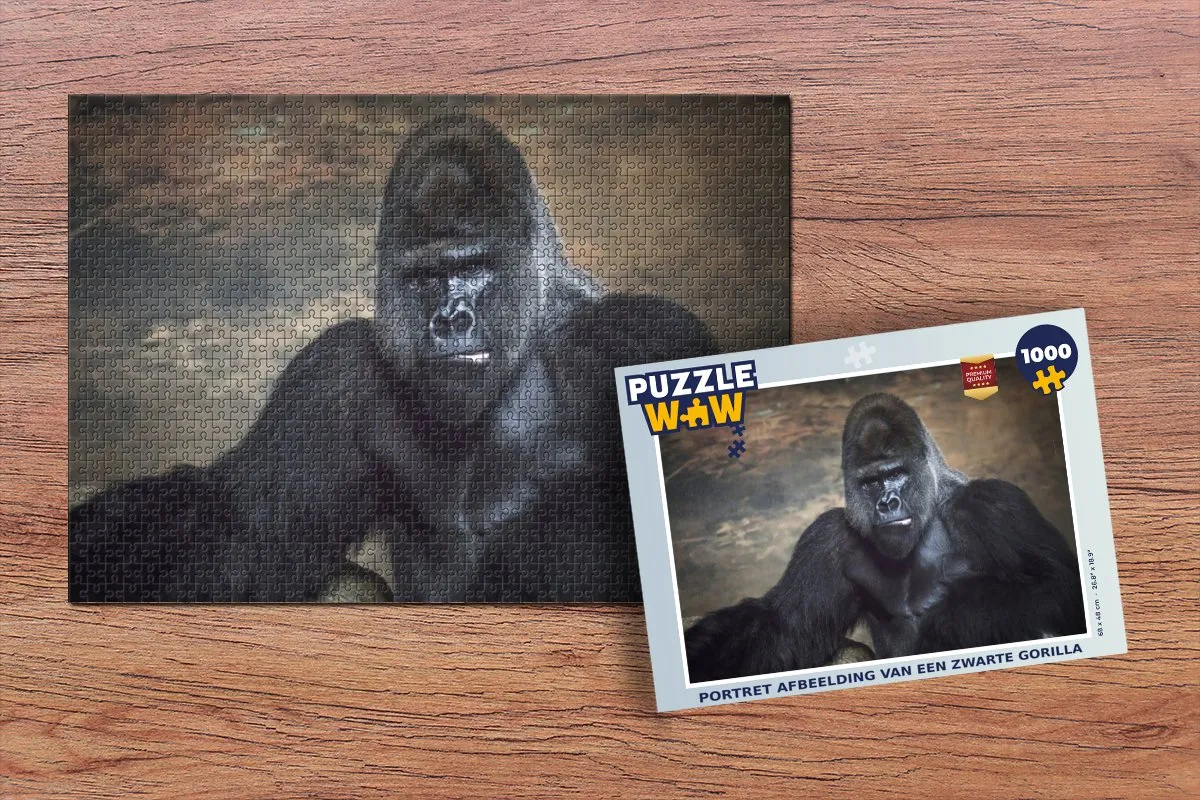 PuzzleWow Legpuzzel Gorilla 1000 Stuks