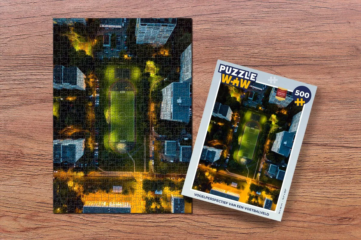 PuzzleWow Voetbalveld Legpuzzel 500 Stuks - Multicolor