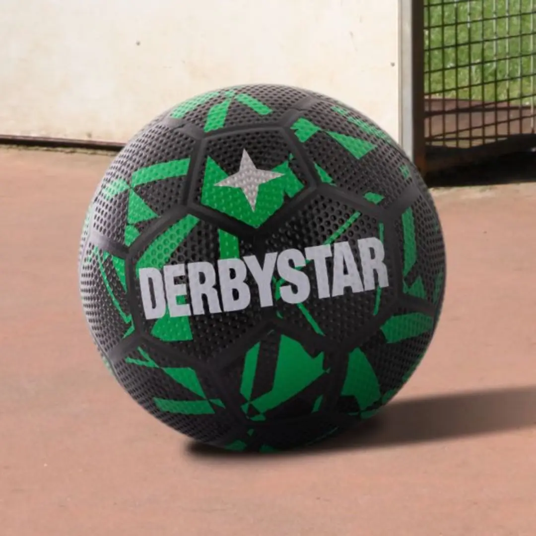 Derbystar Streetball Voetbal Maat 5 - Zwart/ Groen