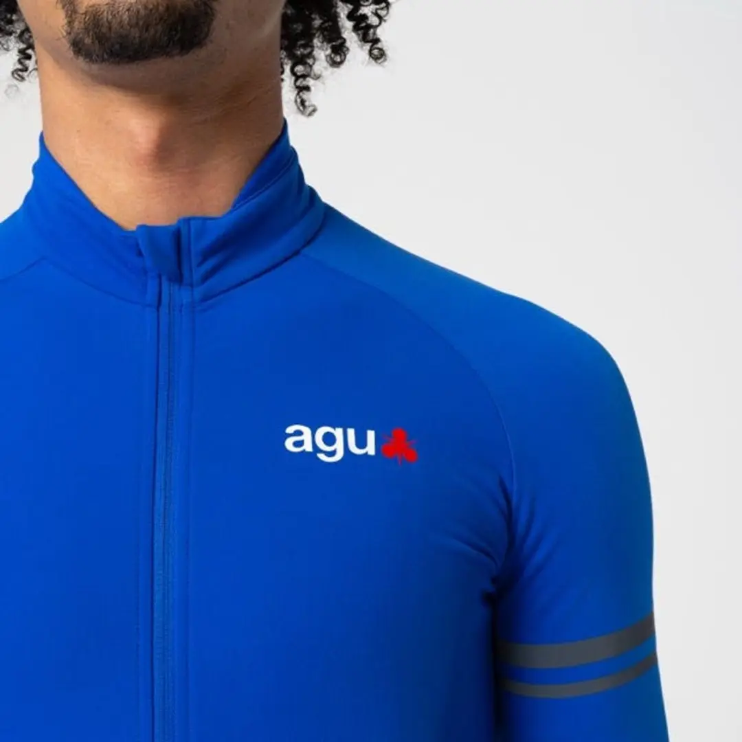 AGU Essential Thermo Wielrenshirt Heren S - Blauw - Fleece voering - afbeelding 6 van 6