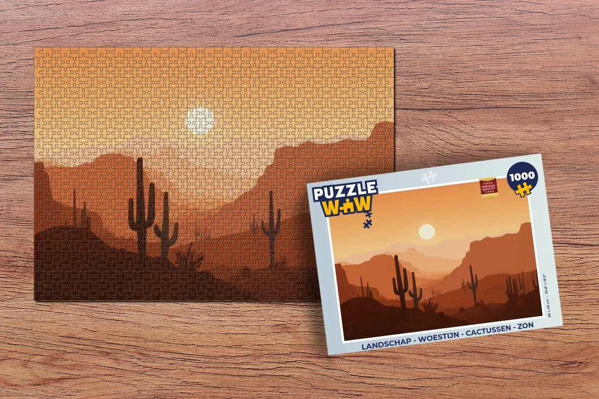 PuzzleWow Woestijn Landschap Legpuzzel 1000 Stuks