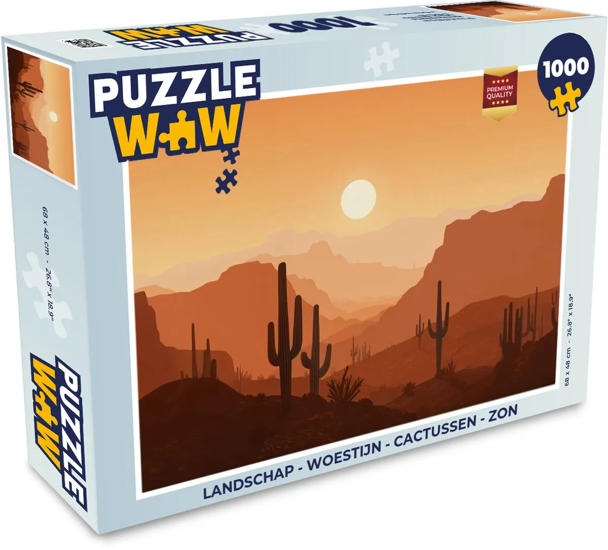 PuzzleWow Woestijn Landschap Legpuzzel 1000 Stuks