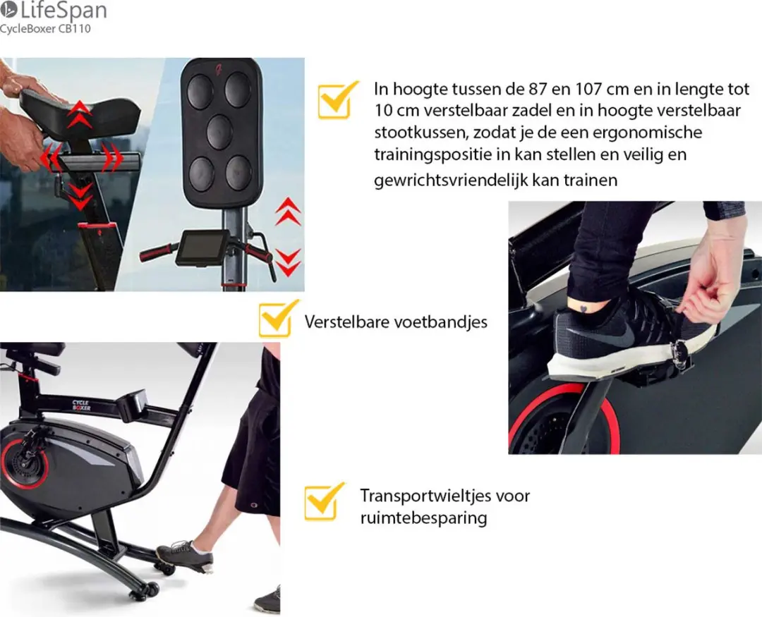 Lifespan Cycle Boxer CB110 Hometrainer - 16 Niveaus