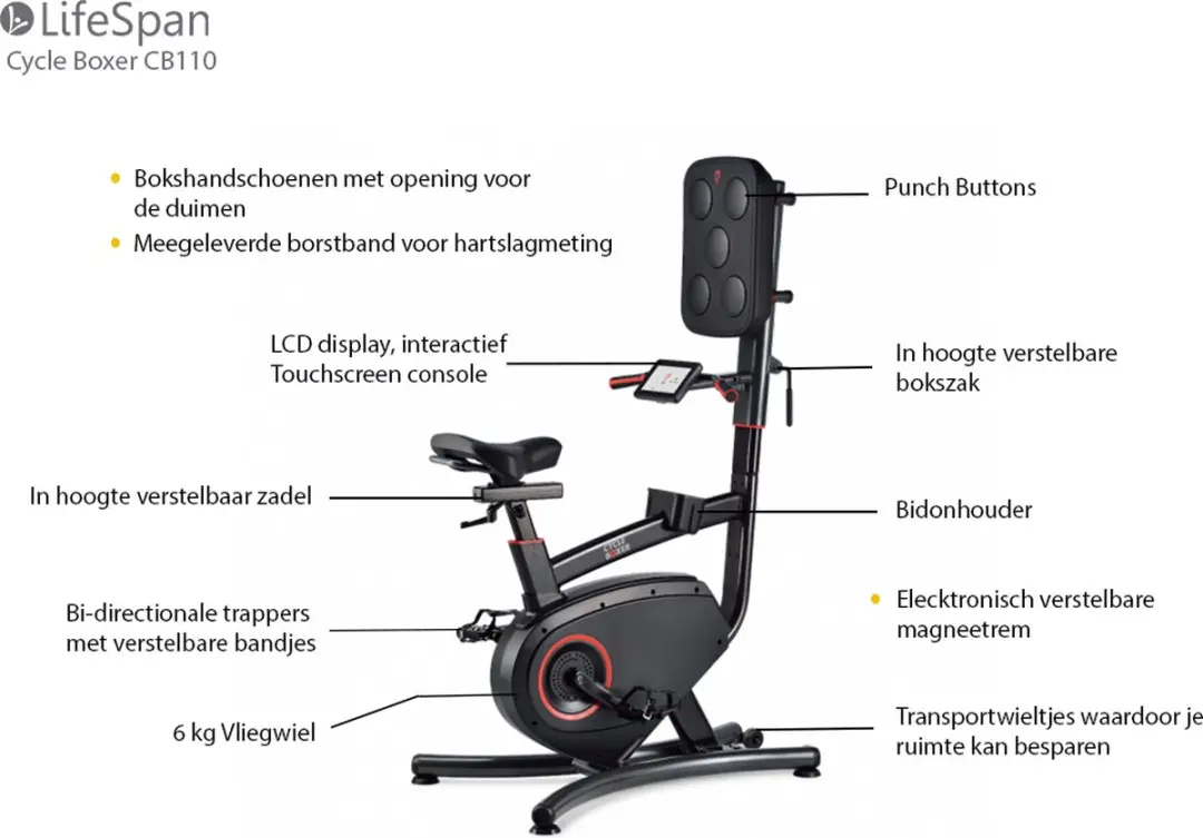 Lifespan Cycle Boxer CB110 Hometrainer - 16 Niveaus