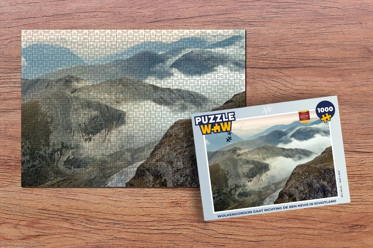 PuzzleWow Wolkengordijn Legpuzzel 1000 Stuks - Multicolor