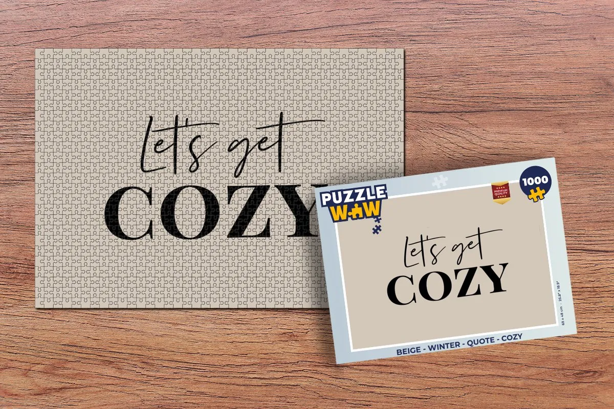 PuzzleWow Cozy Legpuzzel 1000 Stuks - Beige