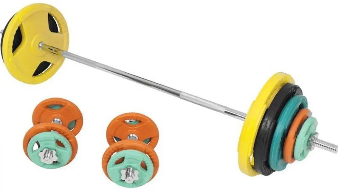 Gorilla Sports Halterbank 100kg - 30mm - Wit