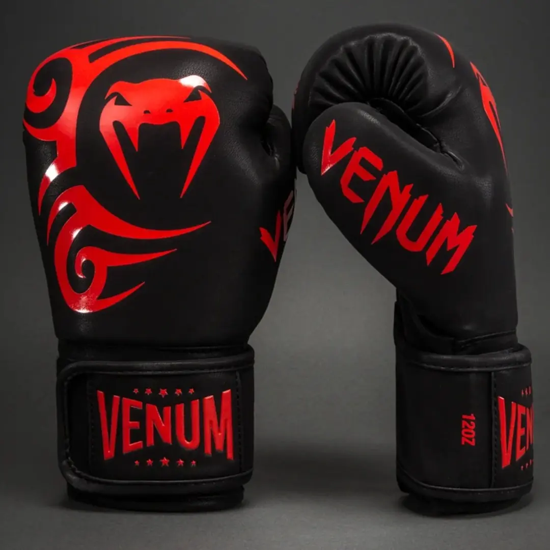 Venum Mike Tyson Replica Bokshandschoenen 10 oz - Zwart/Rood - afbeelding 2 van 5