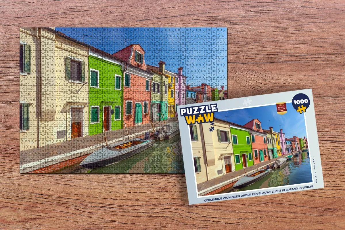 PuzzleWow Legpuzzel Burano 1000 Stuks - Multicolor
