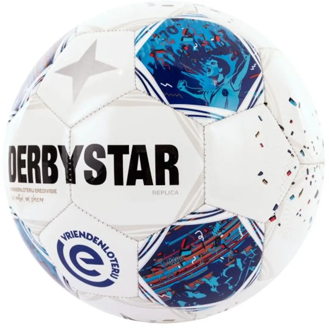 Derbystar Vriendenloterij Eredivisie Design Replica 26/27 Voetbal - Maat 5 - Wit - afbeelding 4 van 6