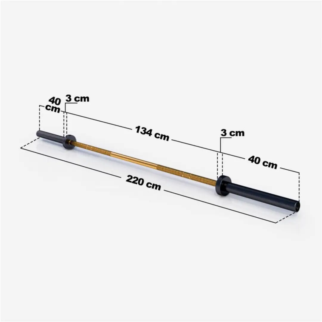 Gorilla Sports Olympische Halterstang 50mm - 680 kg - Goud