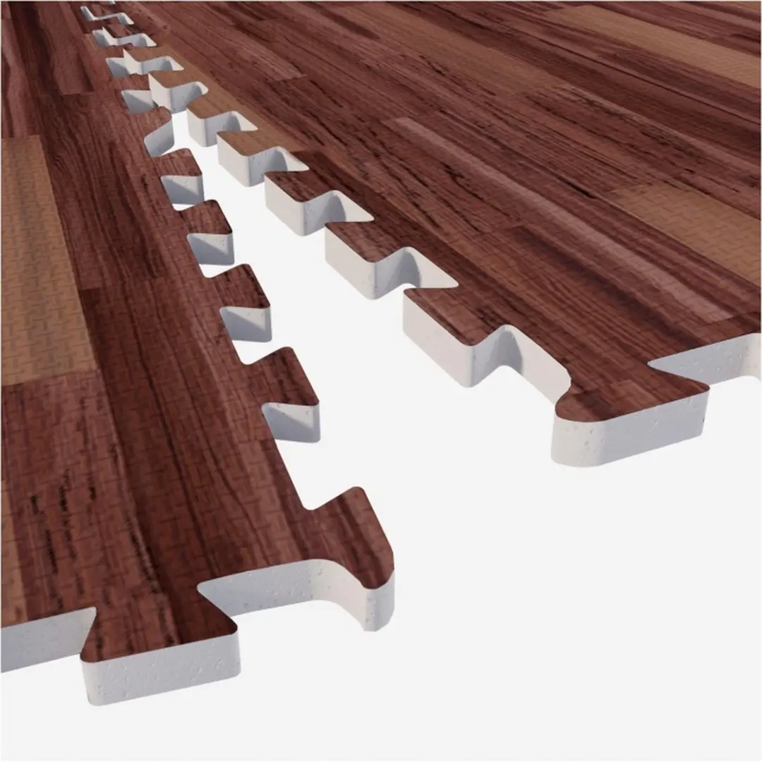 Gorilla Sports Vloermatten Bescherming 8-delig - 2,88 m2 - Donker hout