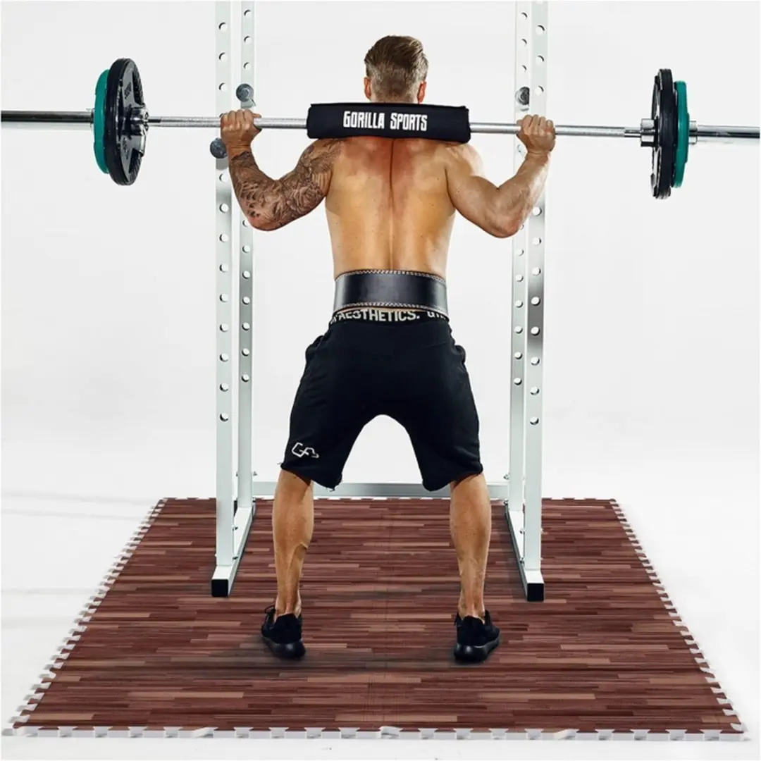Gorilla Sports Vloermatten Bescherming 8-delig - 2,88 m2 - Donker hout