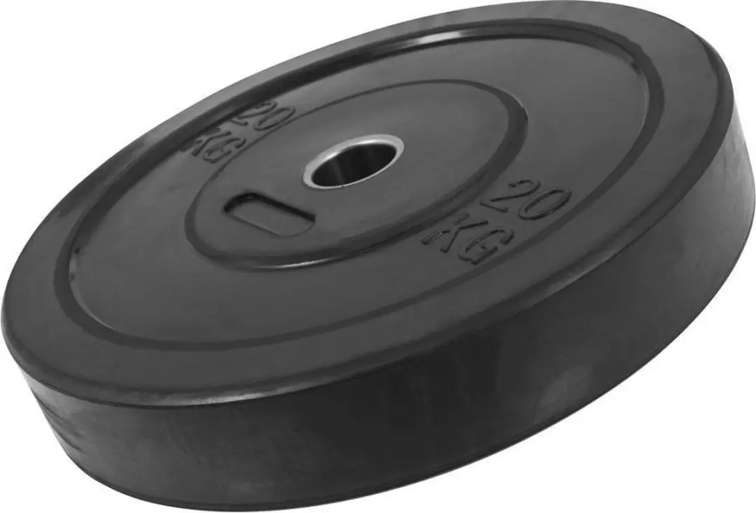 Gorilla Sports Bumper Plate 20kg - 50mm - Zwart
