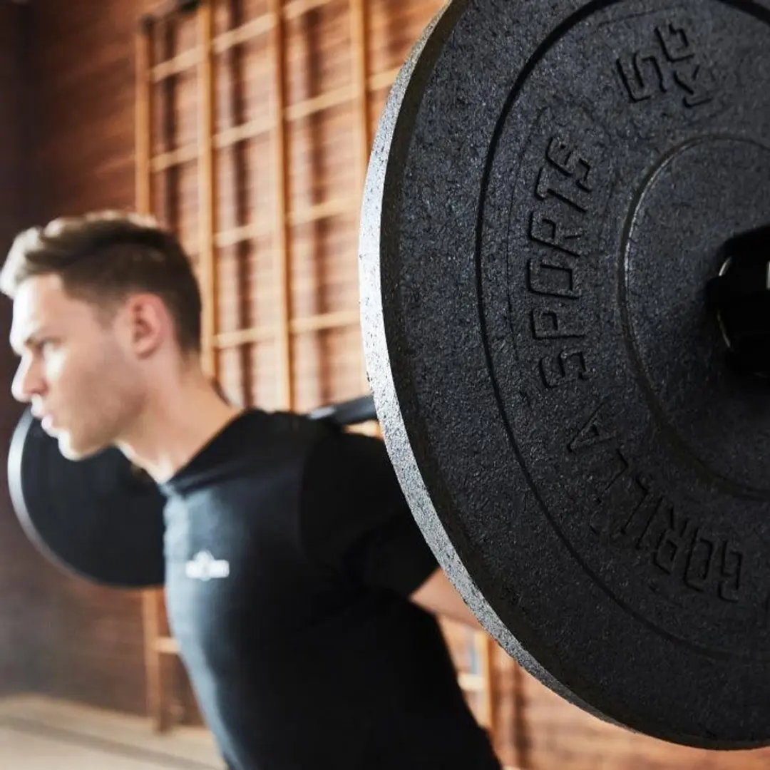 Gorilla Sports Bumper Plate 20kg - 50mm - Zwart