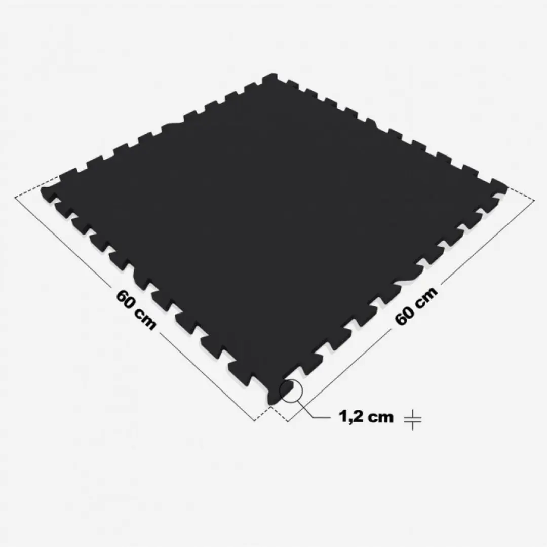Gorilla Sports Vloermatten 16 Stuks - 5,76 m² - Zwart