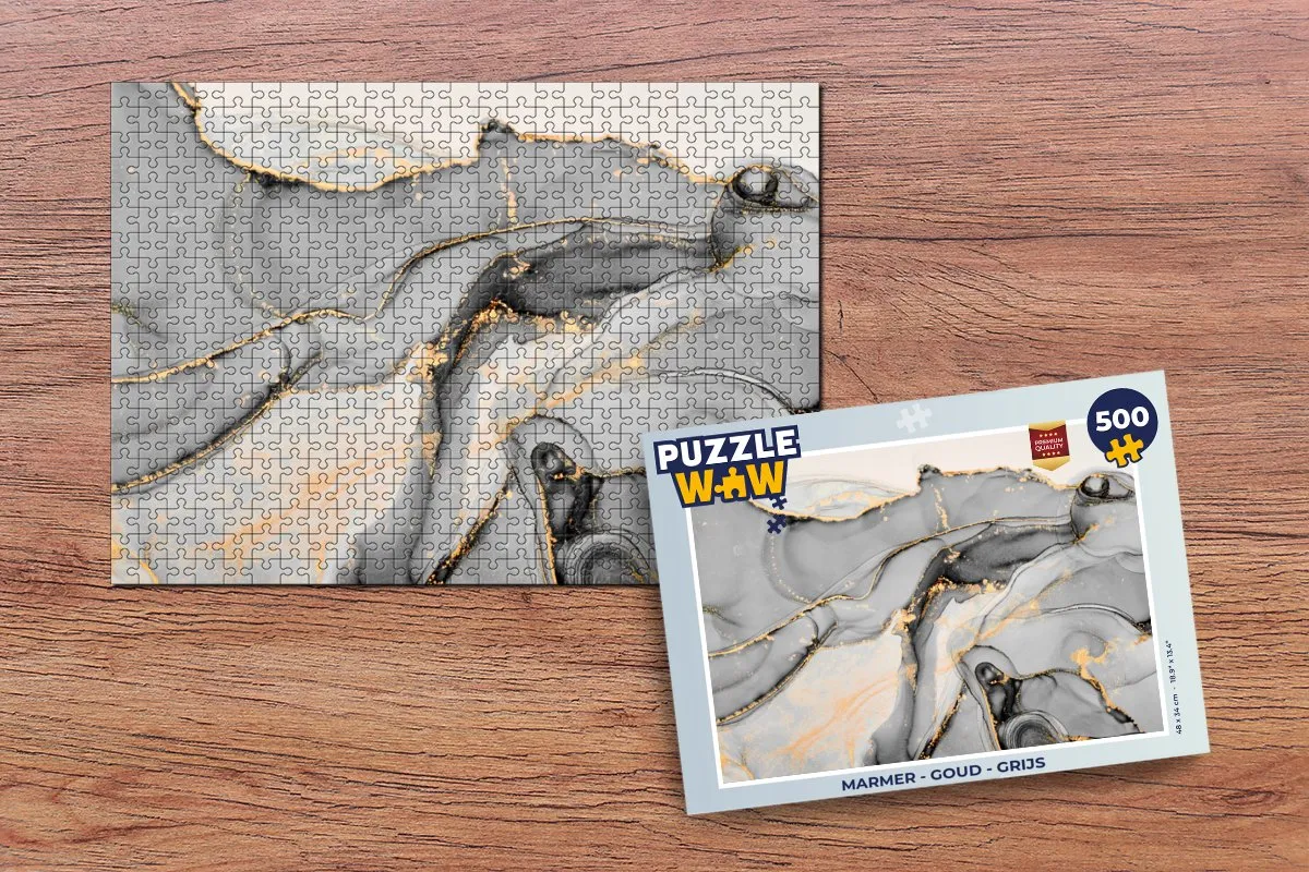 PuzzleWow Marmer Legpuzzel 500 Stuks - Multicolor